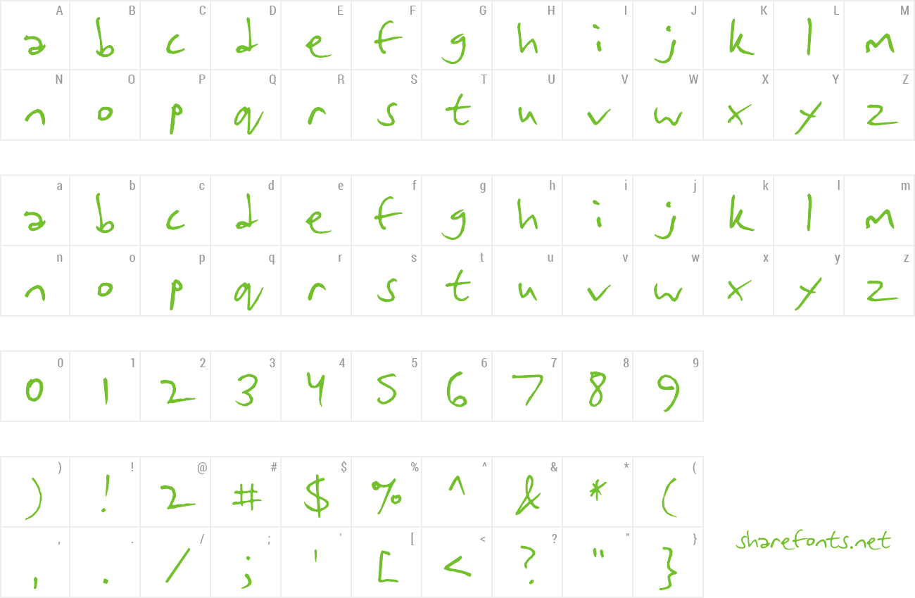 Font matt's handwriting preview